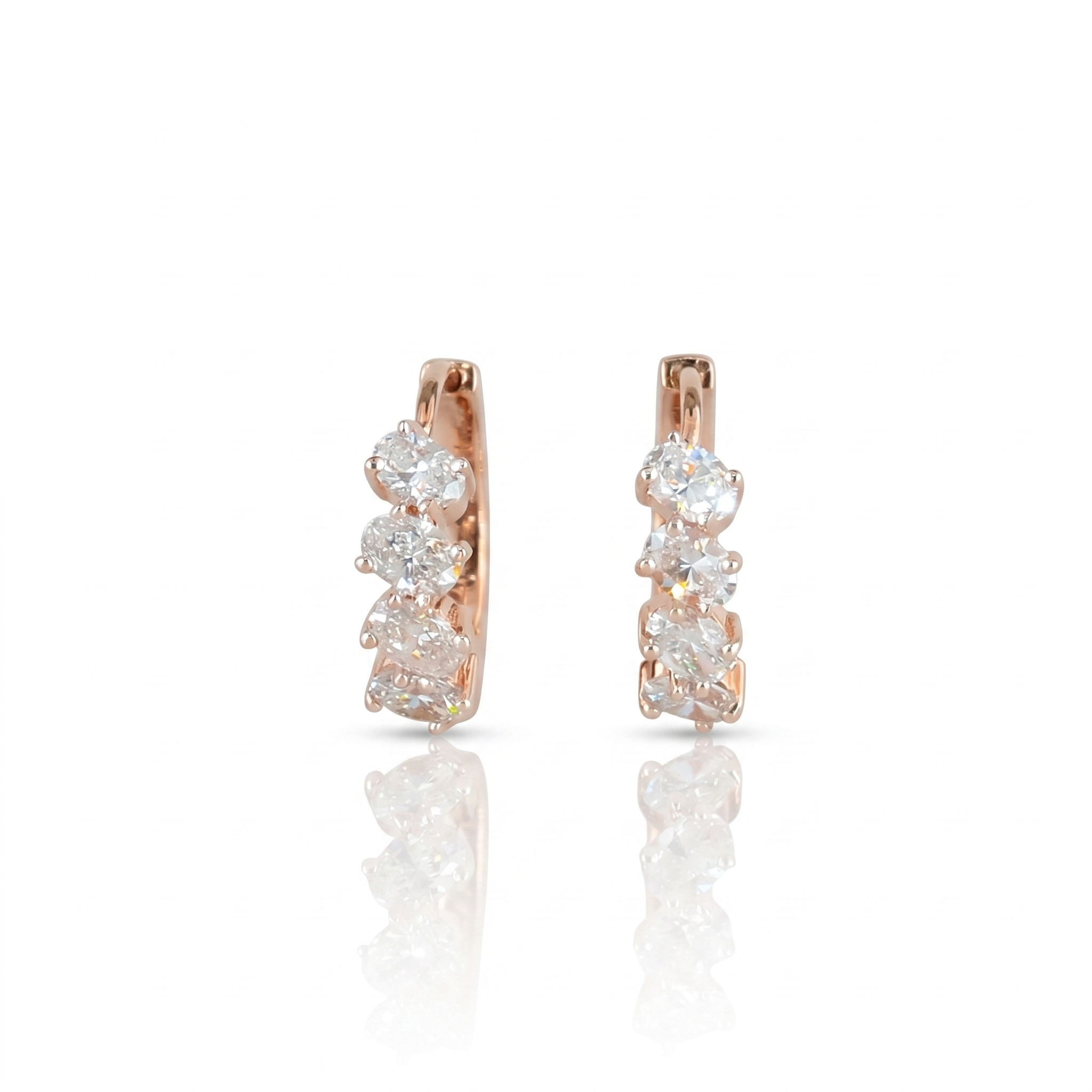 Linea Hoop Diamond Earrings