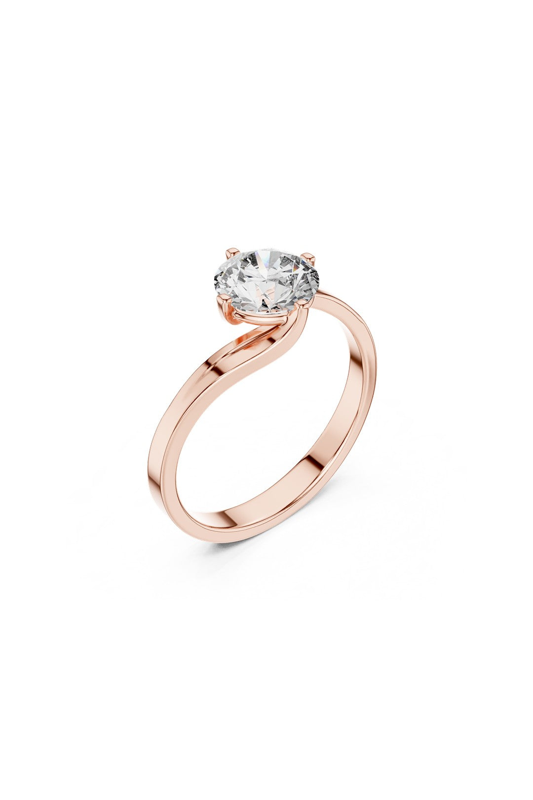 Delphine Slim Solitaire Ring