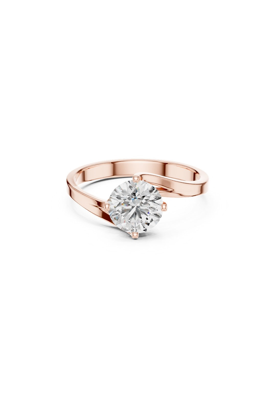 Delphine Slim Solitaire Ring