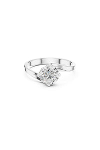 Delphine Slim Solitaire Ring