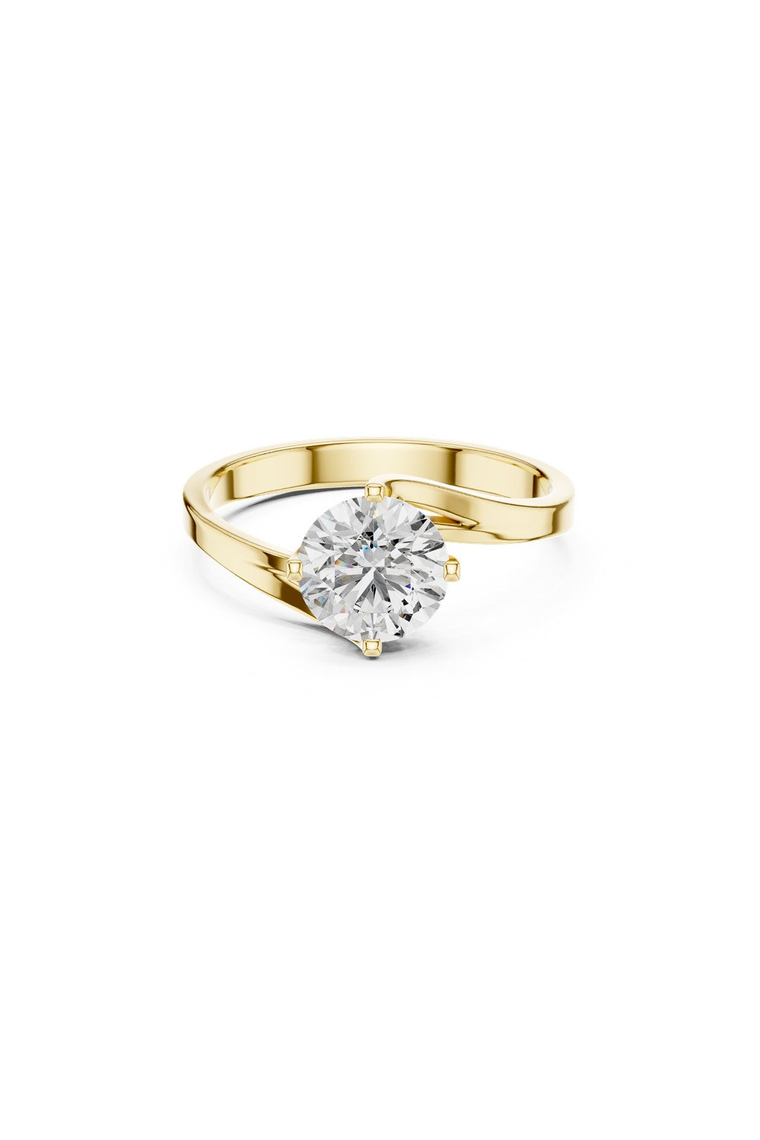 Delphine Slim Solitaire Ring