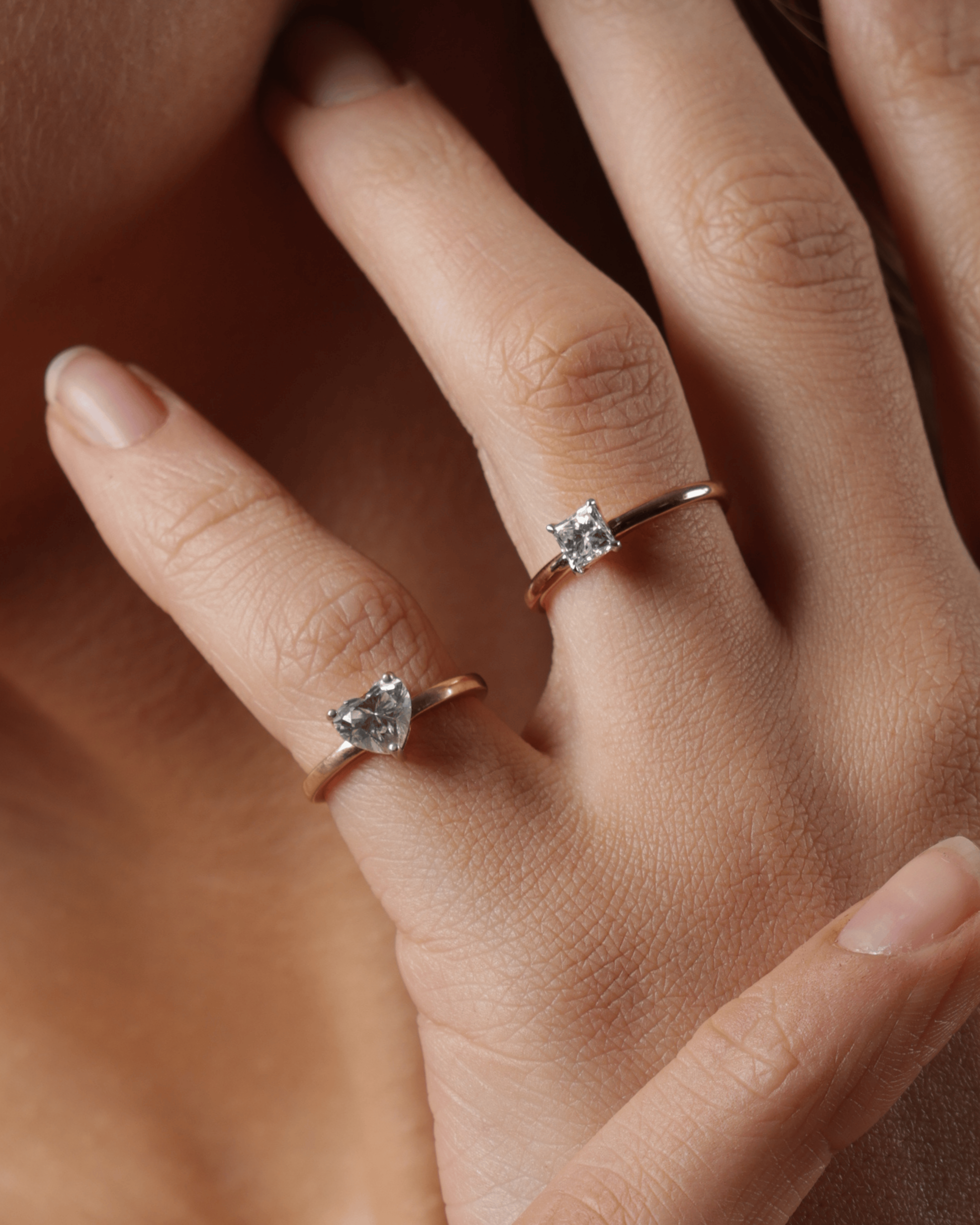 Close up of Regina Solitaire Ring in BIS Hallmarked Gold | RareCut Lab Grown Diamonds