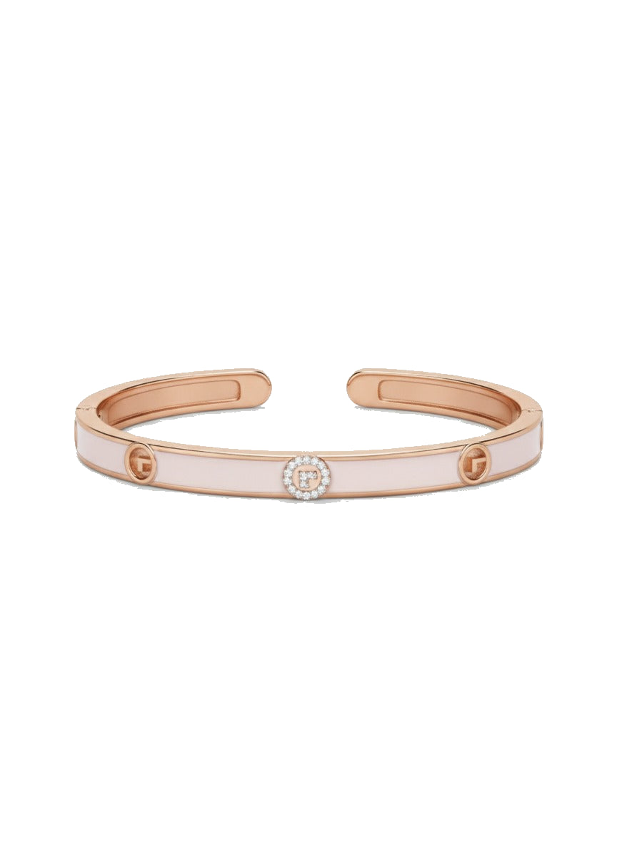 Close up of Blush Orbit Cuff in BIS Hallmarked Gold | RareCut Lab Grown Diamonds