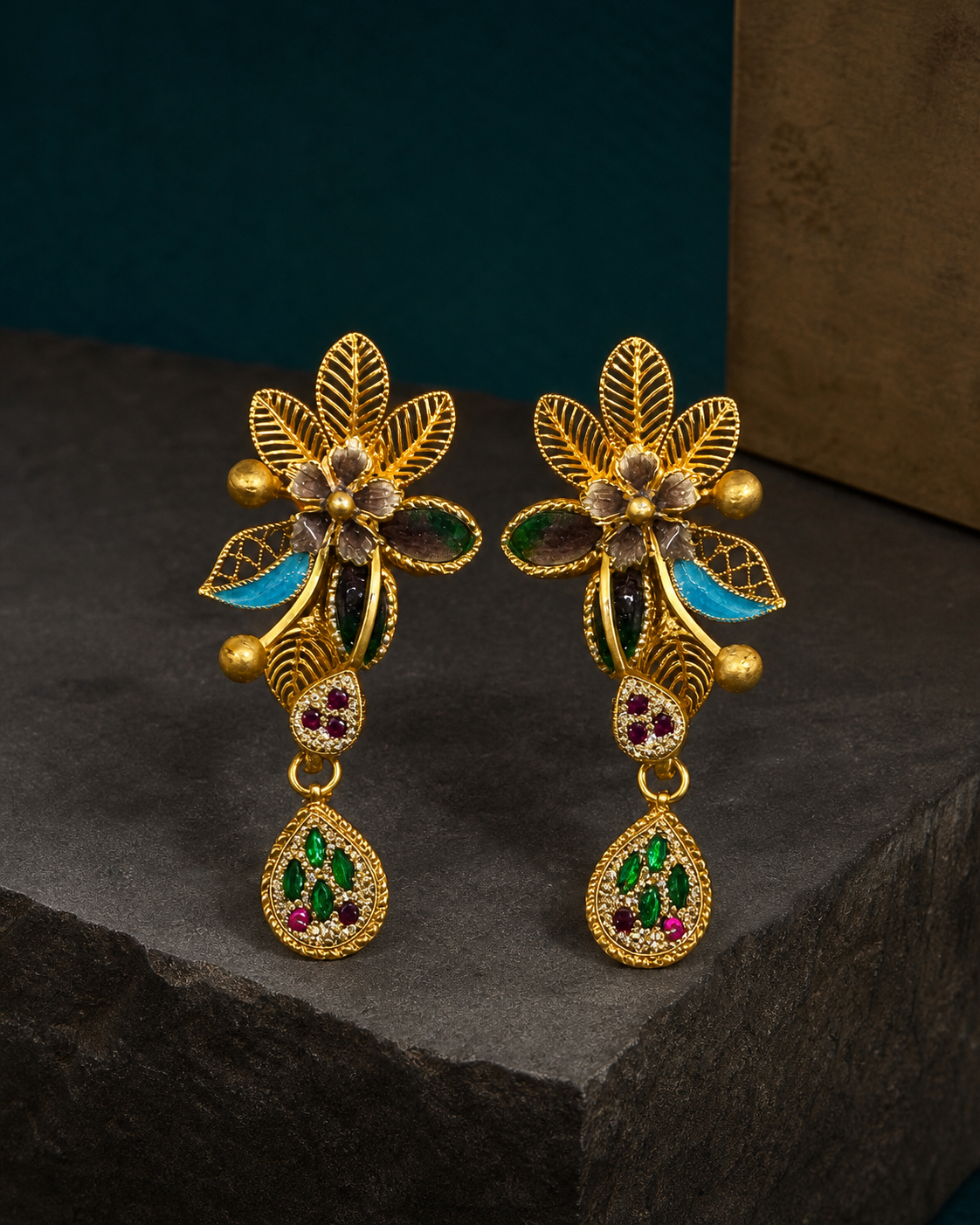 Teal Garden Pendant Set