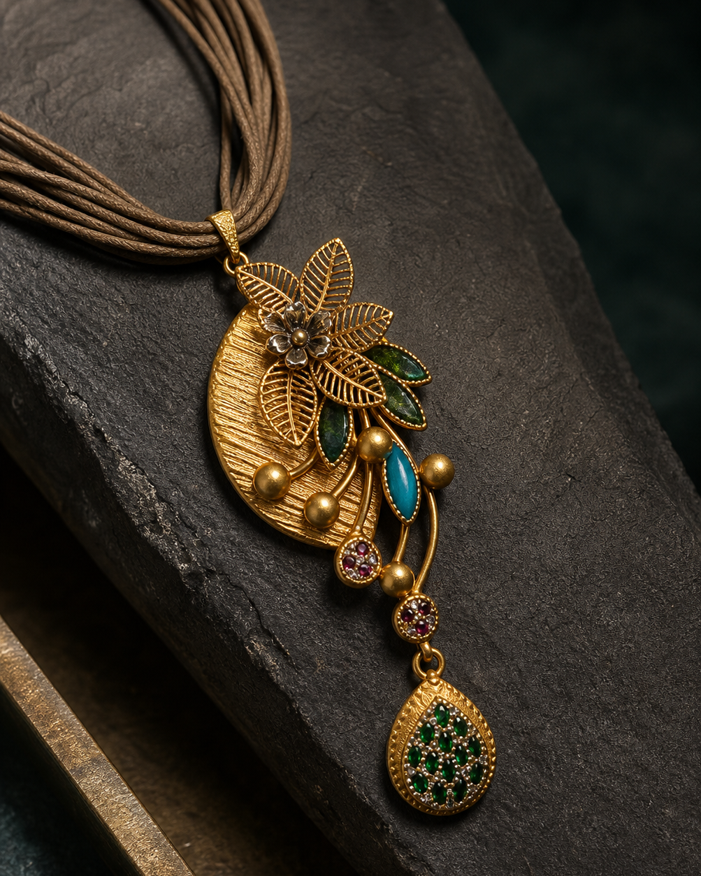 Teal Garden Pendant Set