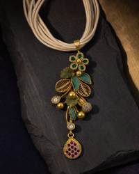 Emerald Cascade Pendant Set