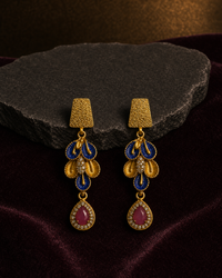 Sapphire Plume Collar Necklace Set