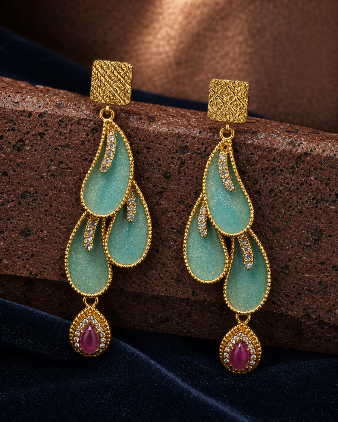 Turquoise Vine Collar Necklace Set