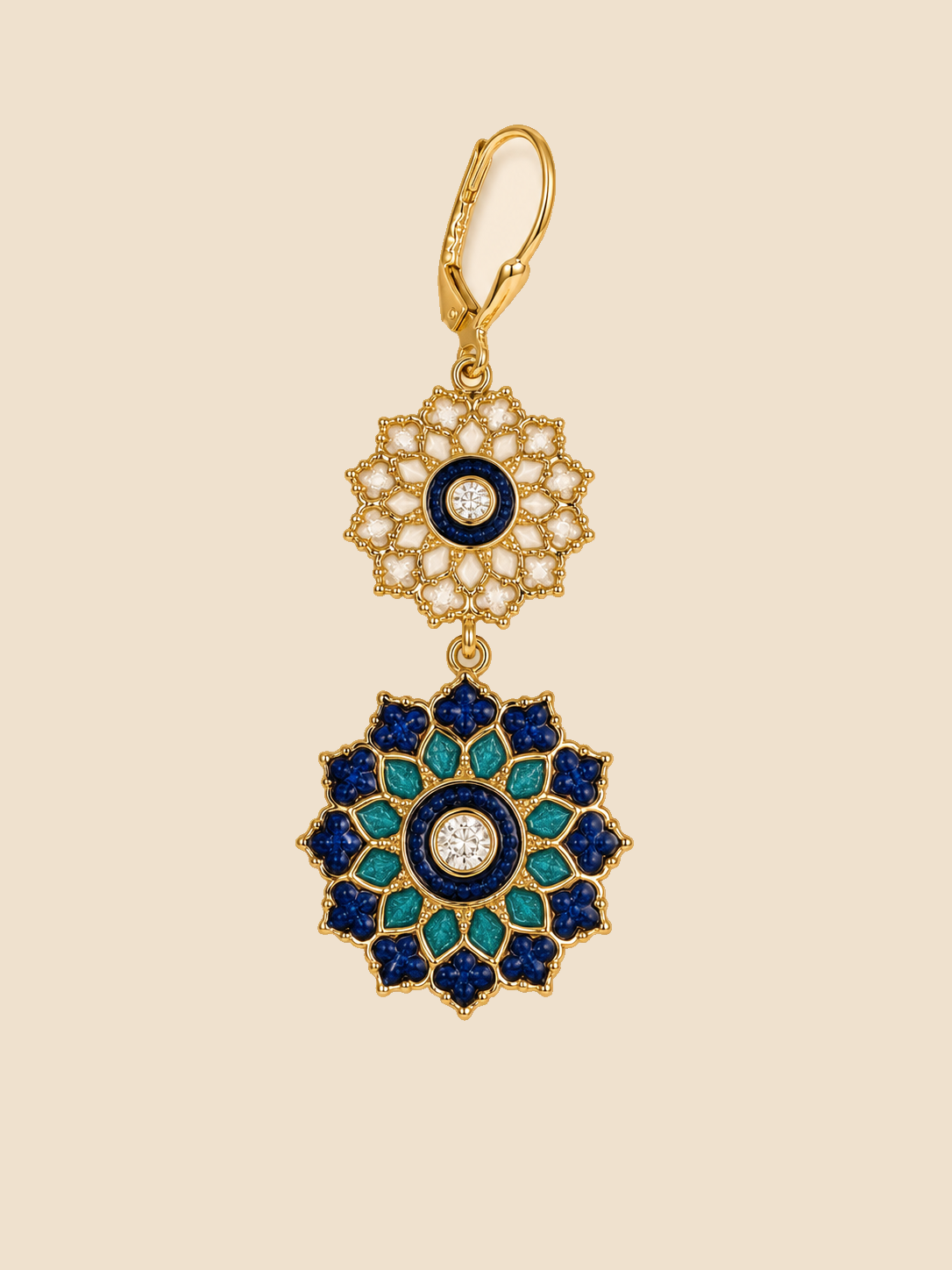 Neel Rosette Drop Earrings