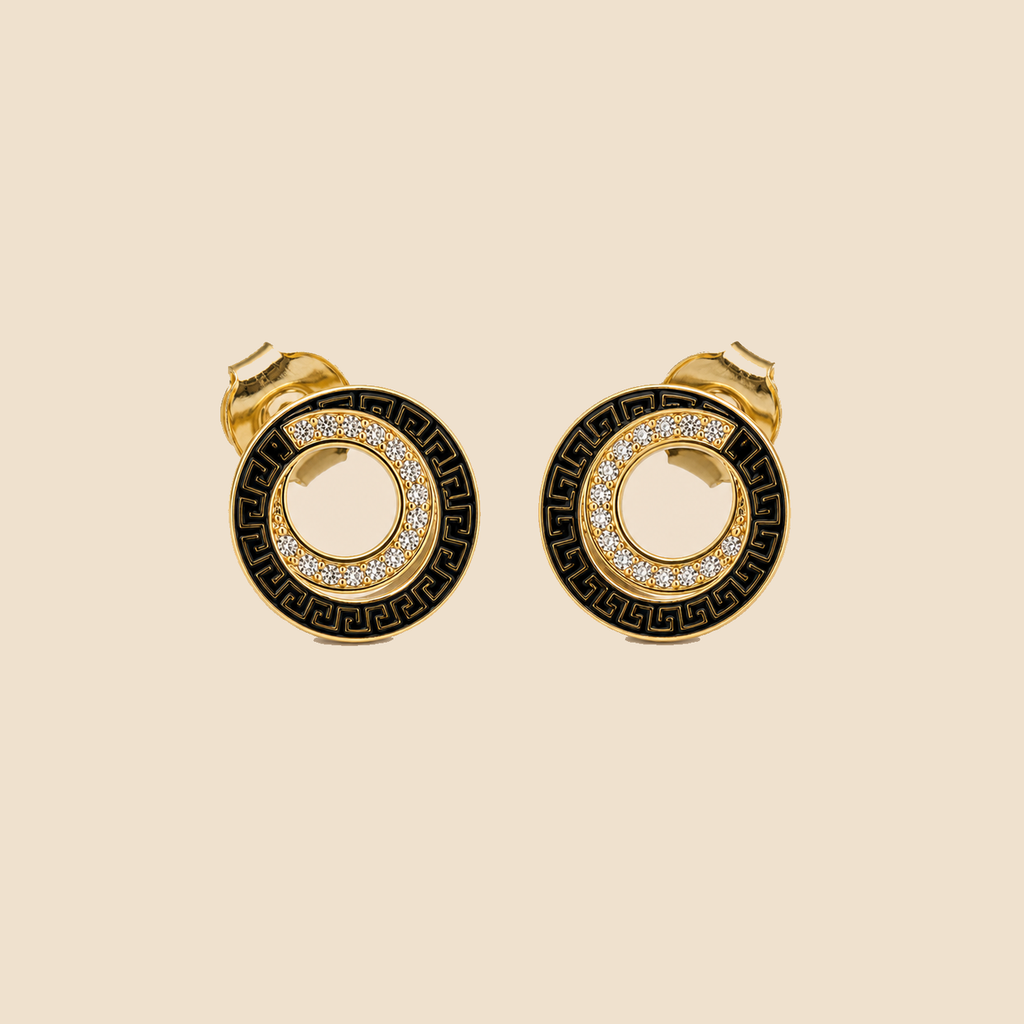 Onyx Grecian Orbit Studs