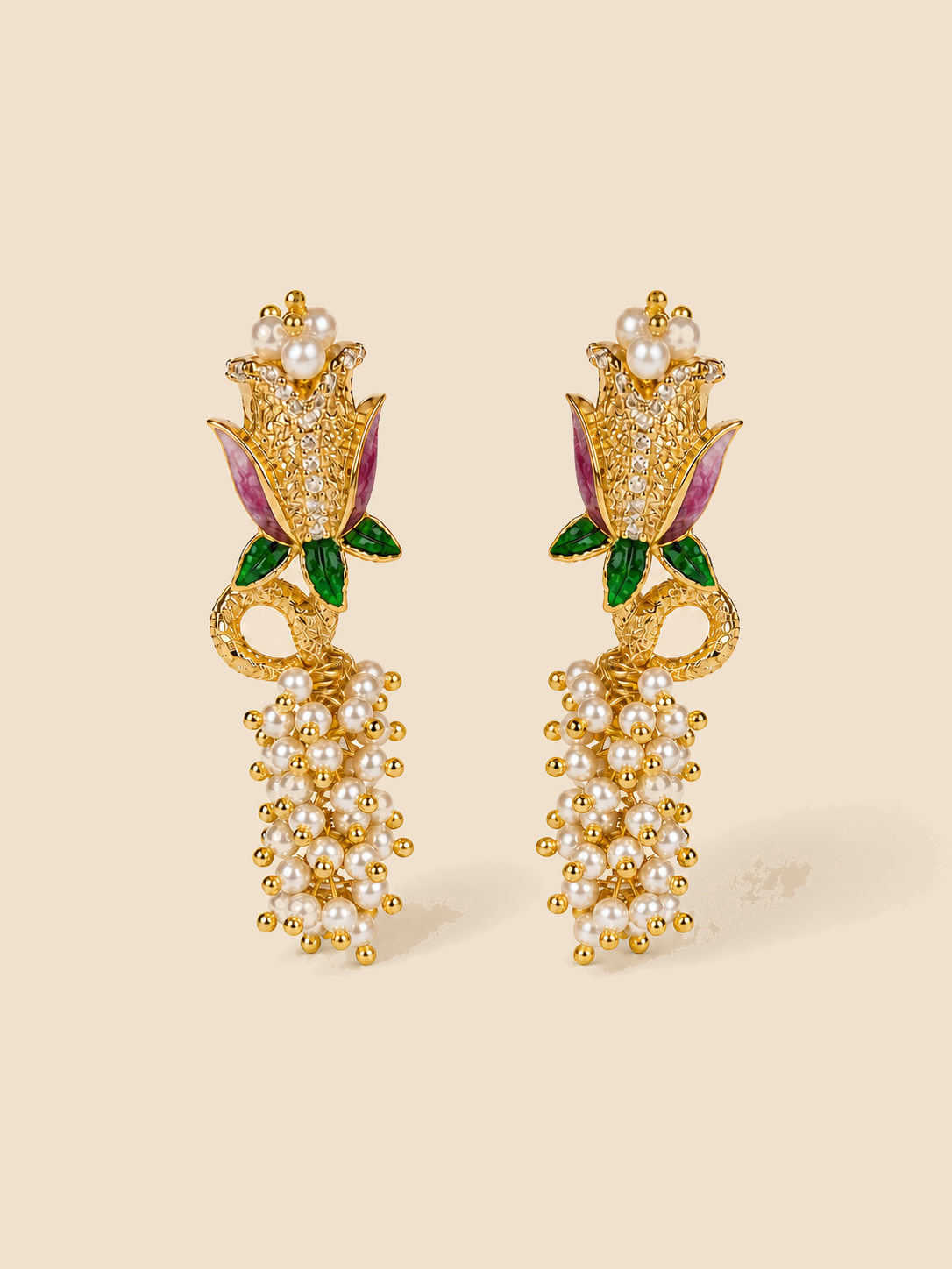Gulnaar Pearl Cascade Earrings
