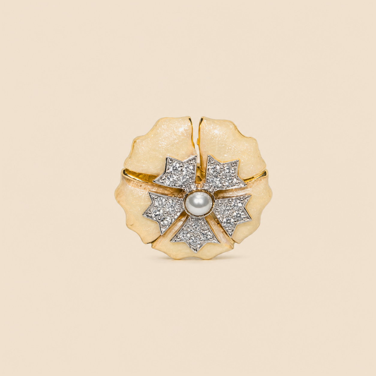 Ivory Pearl Starburst Studs