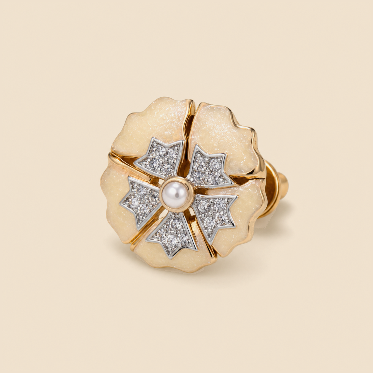 Ivory Pearl Starburst Studs