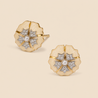 Ivory Pearl Starburst Studs