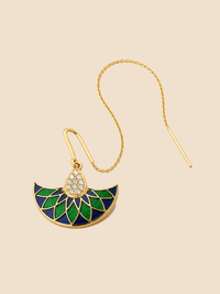 Mayura Fan Threader Earrings