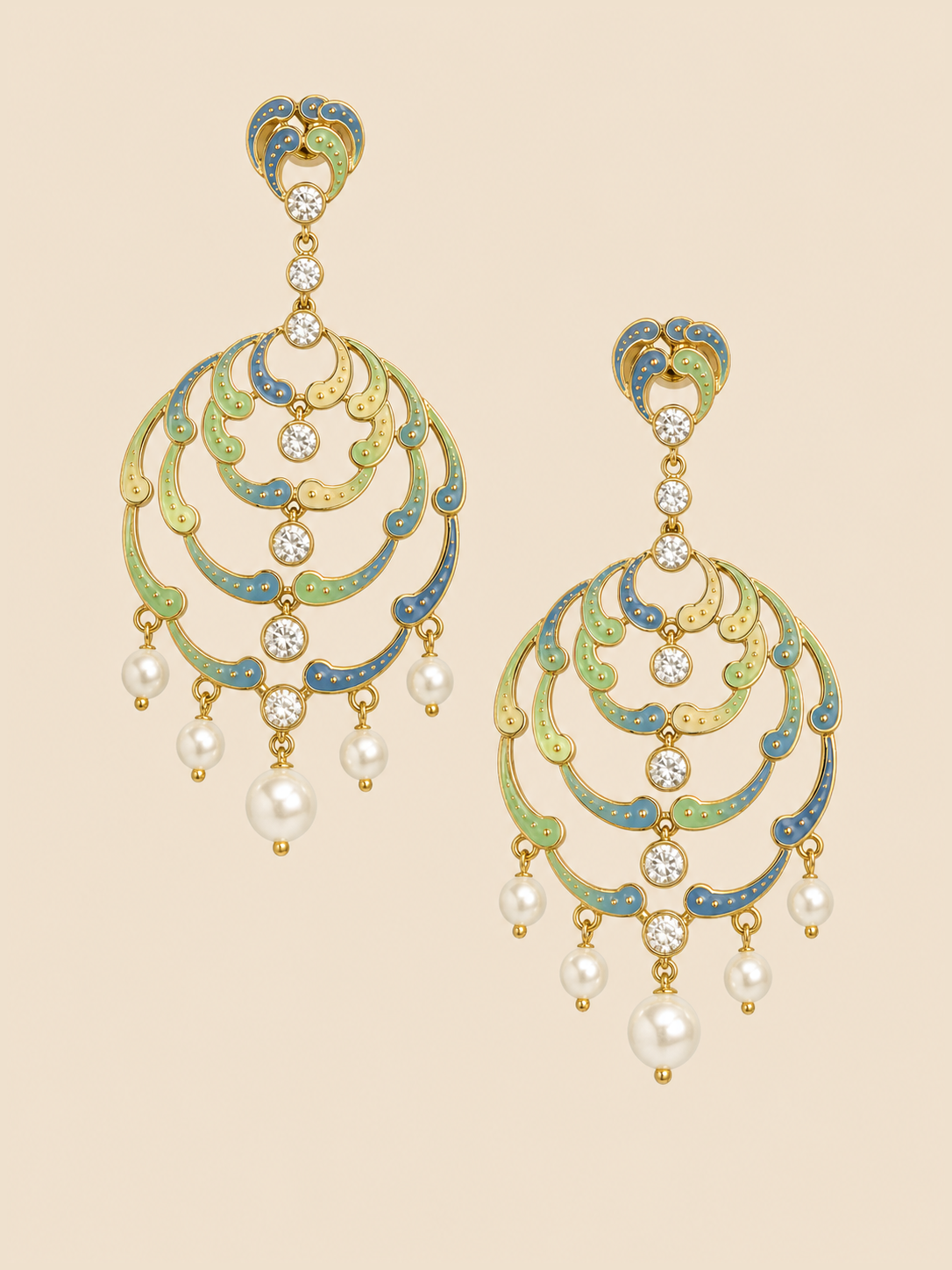 Meher Pastel Chandelier Earrings