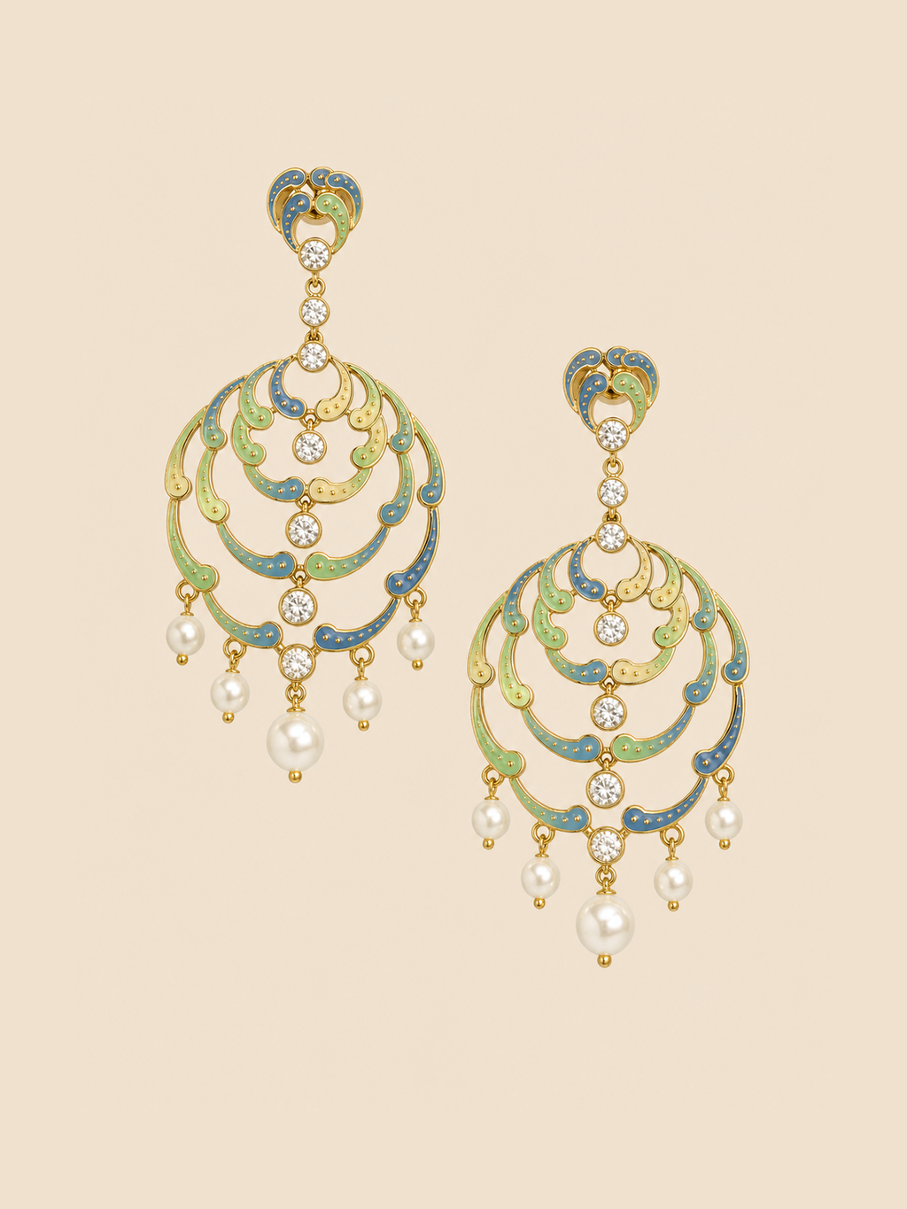 Meher Pastel Chandelier Earrings