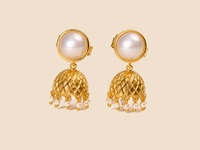 Noor Pearl Jhumka Earrings