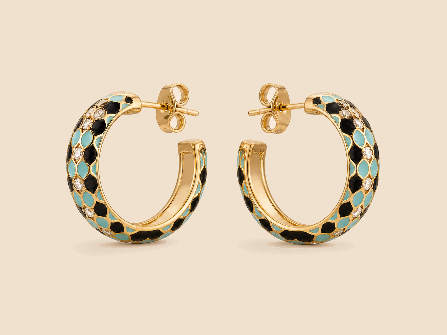 Firuze Mosaic Hoops