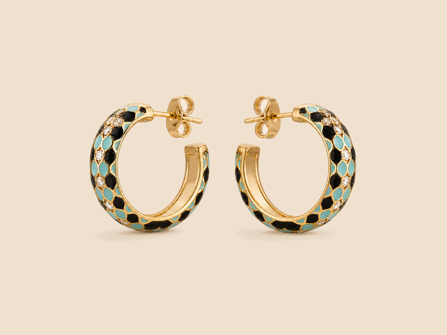 Firuze Mosaic Hoops