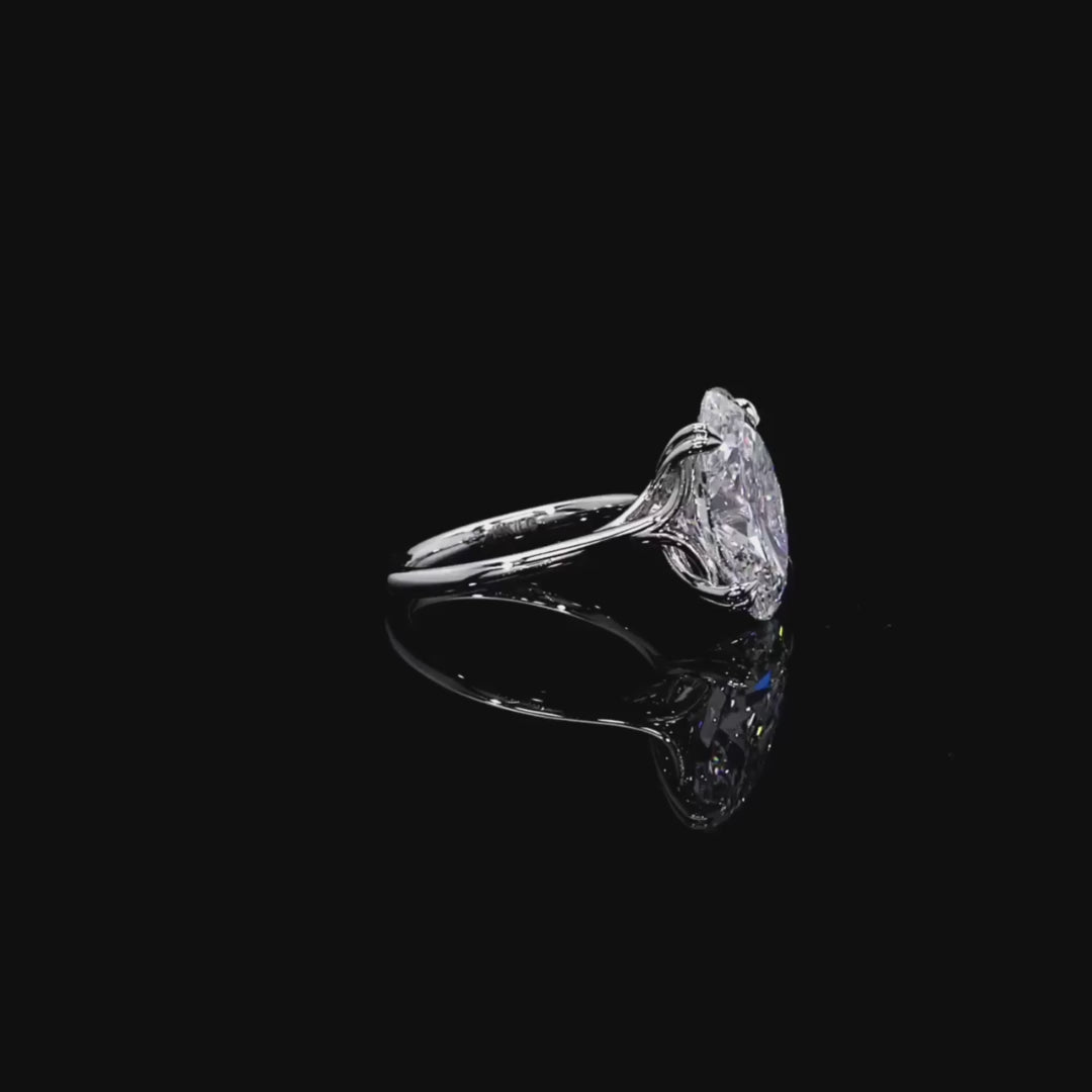 Orelia Oval Solitaire Ring - Oval-Cut Lab-Grown Diamond Ring Video | RareCut India