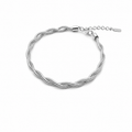 Silver Double Twist Bracelet in 925 sterling silver, product view