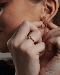 Close up of Vera Solitaire Ring in BIS Hallmarked Gold | RareCut Lab Grown Diamonds